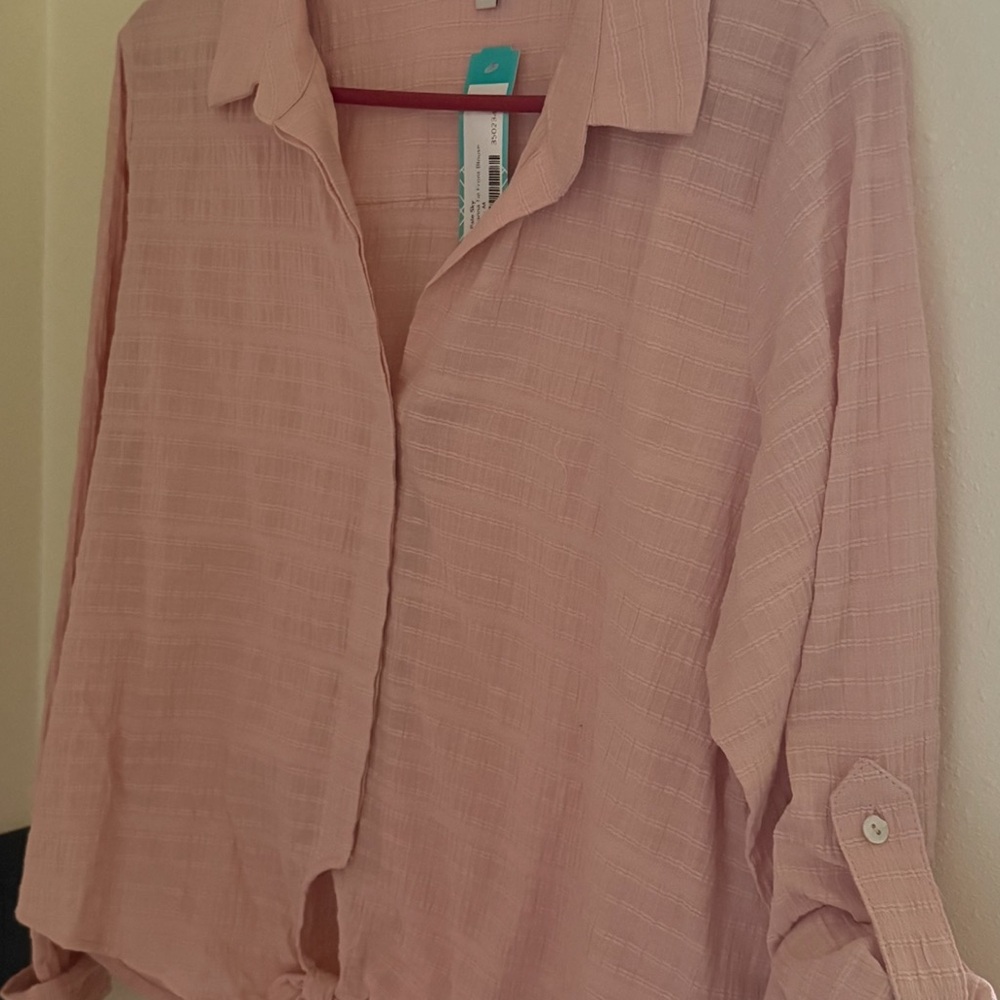 Chic Light Pink Women's Blouse